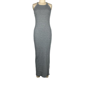 Rag & Bone Ribbed Heather Grey String Tank Dress Size S