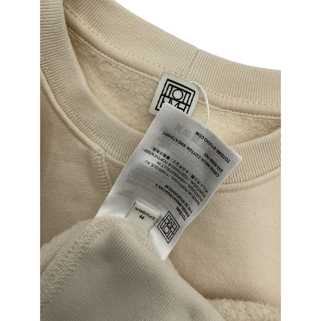 Toteme Organic Cream Cotton-Jersey Sweatshirt Size M