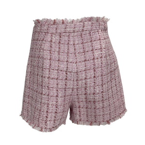 Cinq à Sept Tweed Pink Quartz Multi Coronado Shorts Size 2