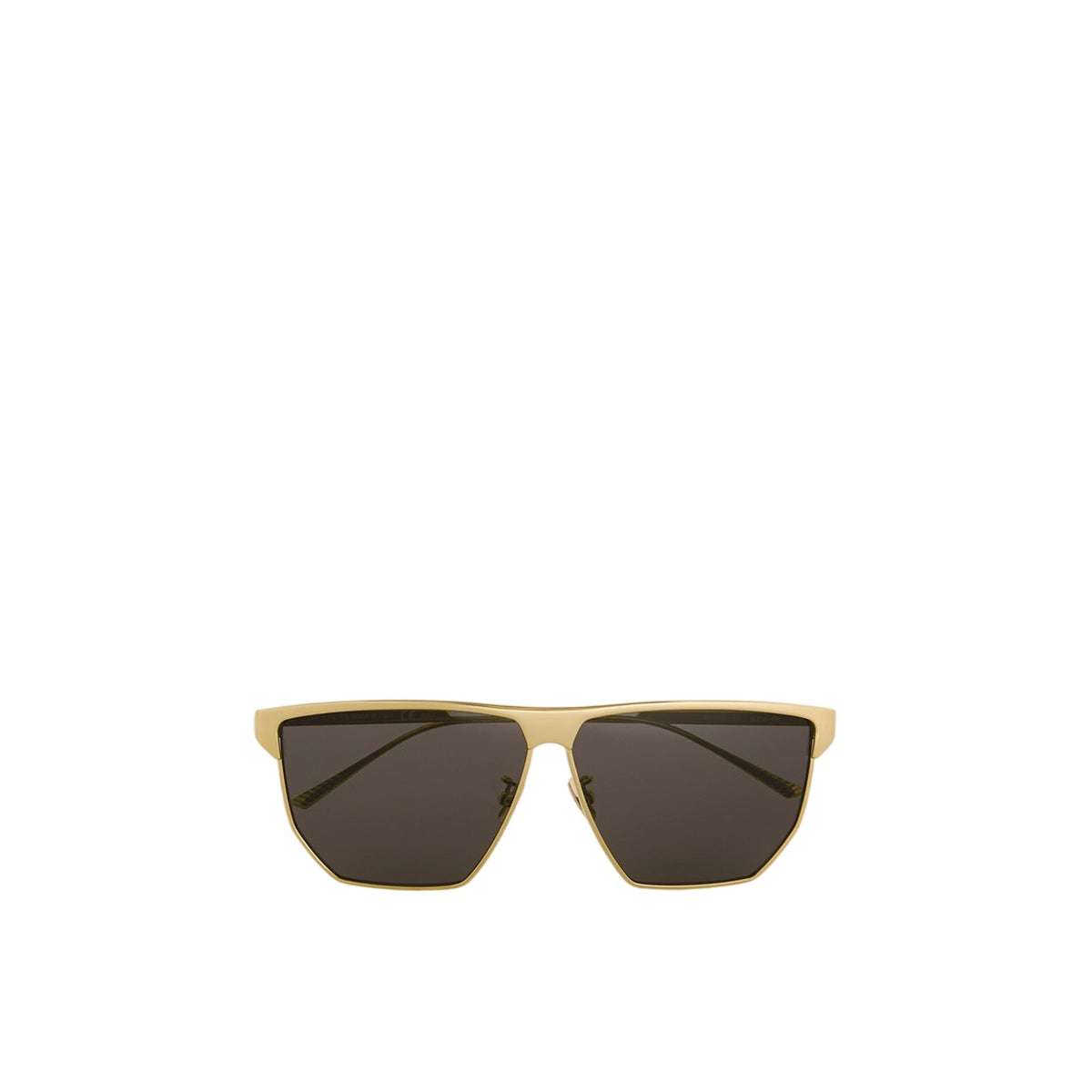 Bottega Veneta D-Frame Gold Metal Gold-Tone Sunglasses Size OS