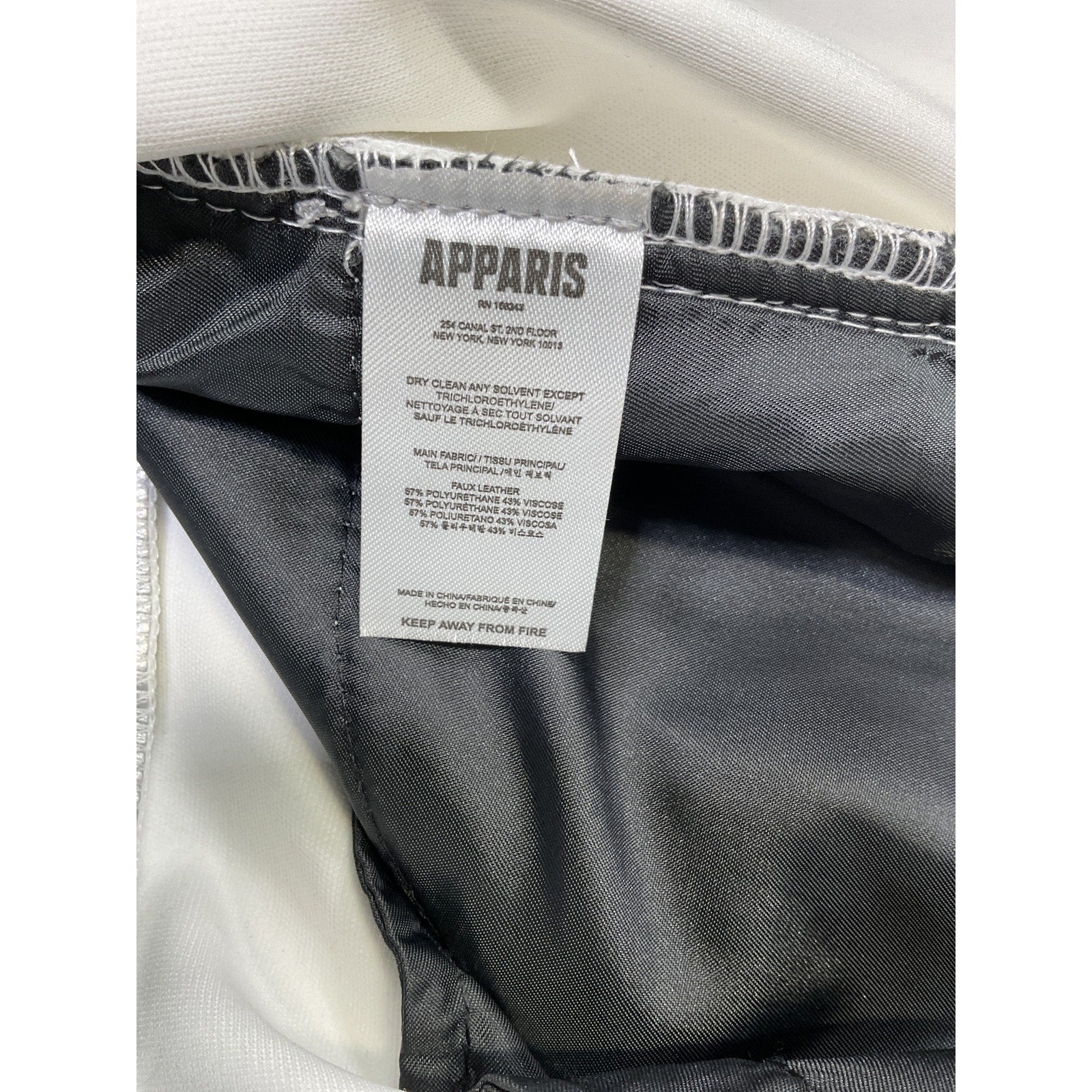Apparis 'Gretchen' Silver Polyurethane Metallic Skirt Size M
