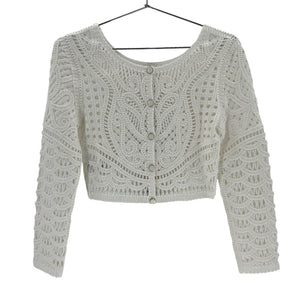 Ba&sh Crochet White Marc Cardigan Size 1