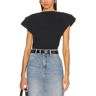 Isabel Marant Draped Black Sebani T Shirt Size XS