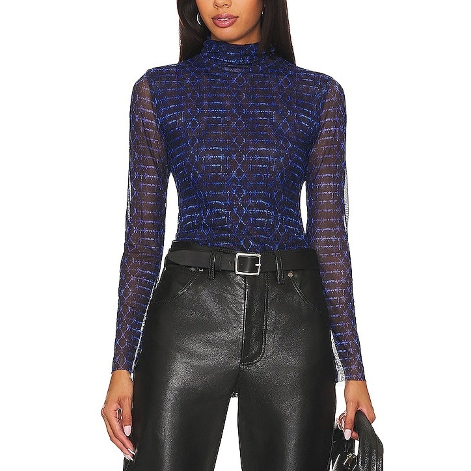 Misa Los Angeles 'Nadja' Blue Top Size S