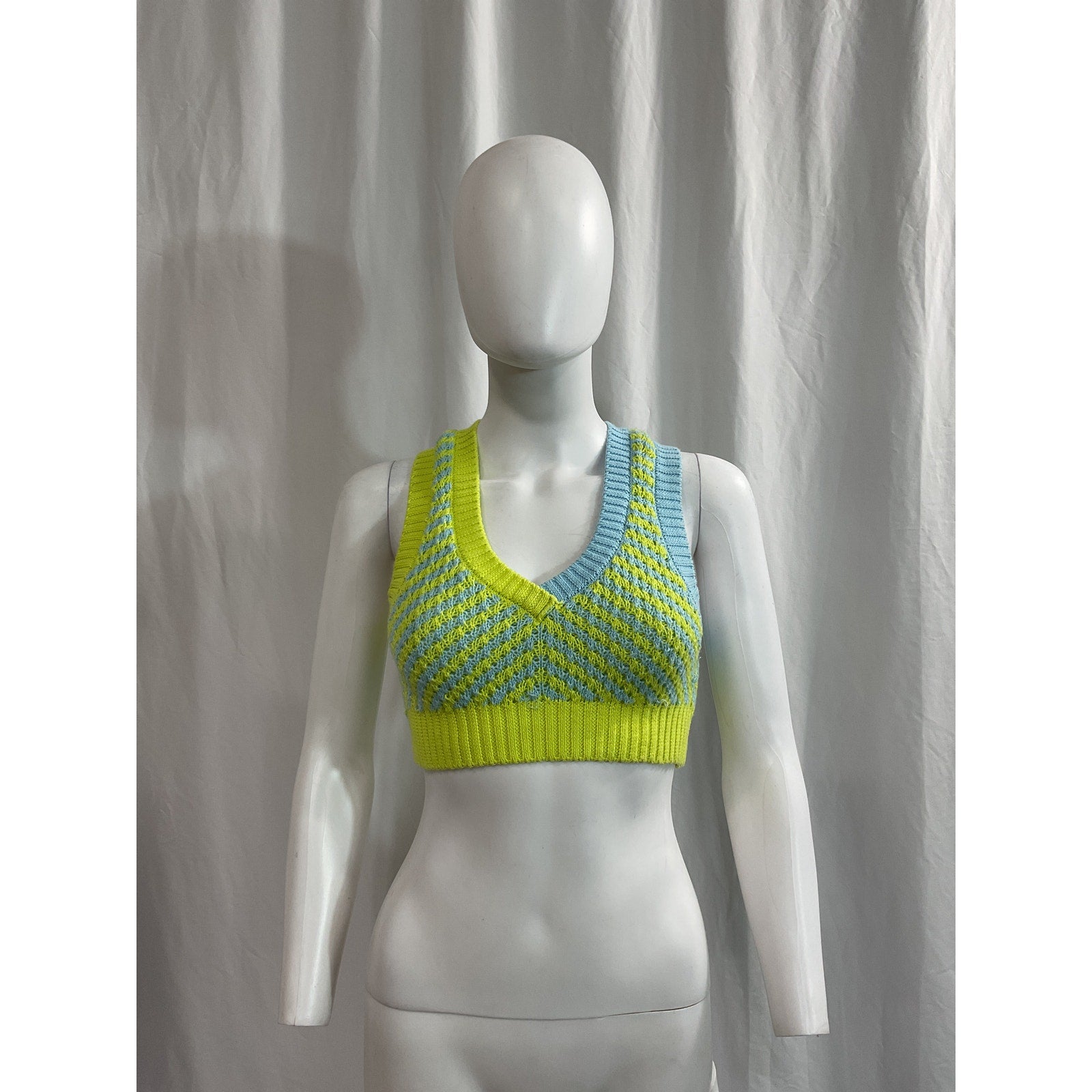 For Love & Lemons 'Jacinda' Green Crop Top Size M