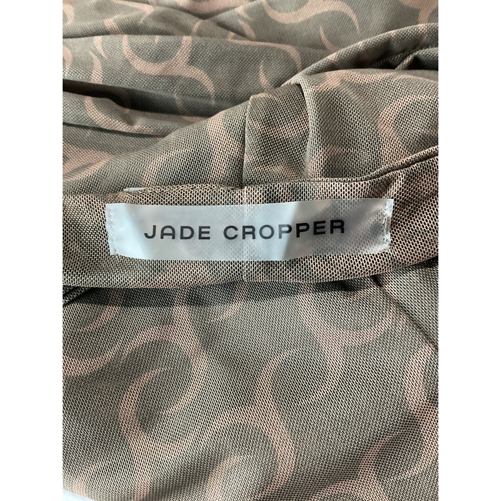 Jade Cropper Green Polyester Flared Reversible Trouser Size M