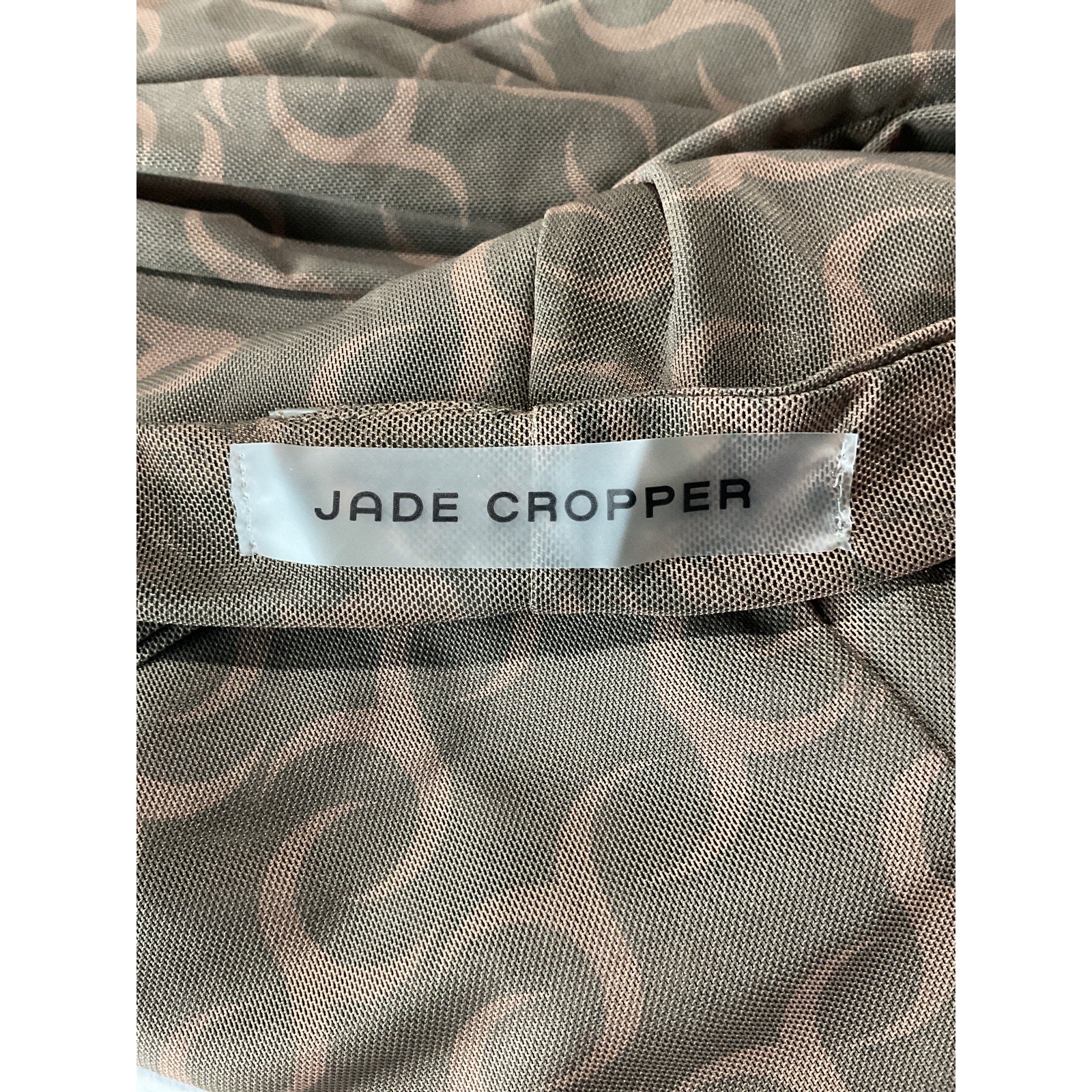 Jade Cropper Green Polyester Flared Reversible Trouser Size M