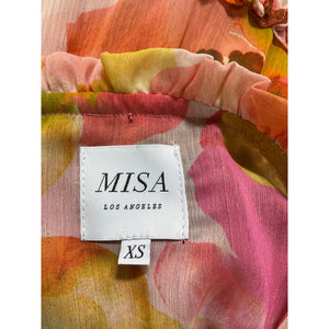 Misa Los Angeles Ruffled Muted Paisley Almaha Mini Dress Size XS