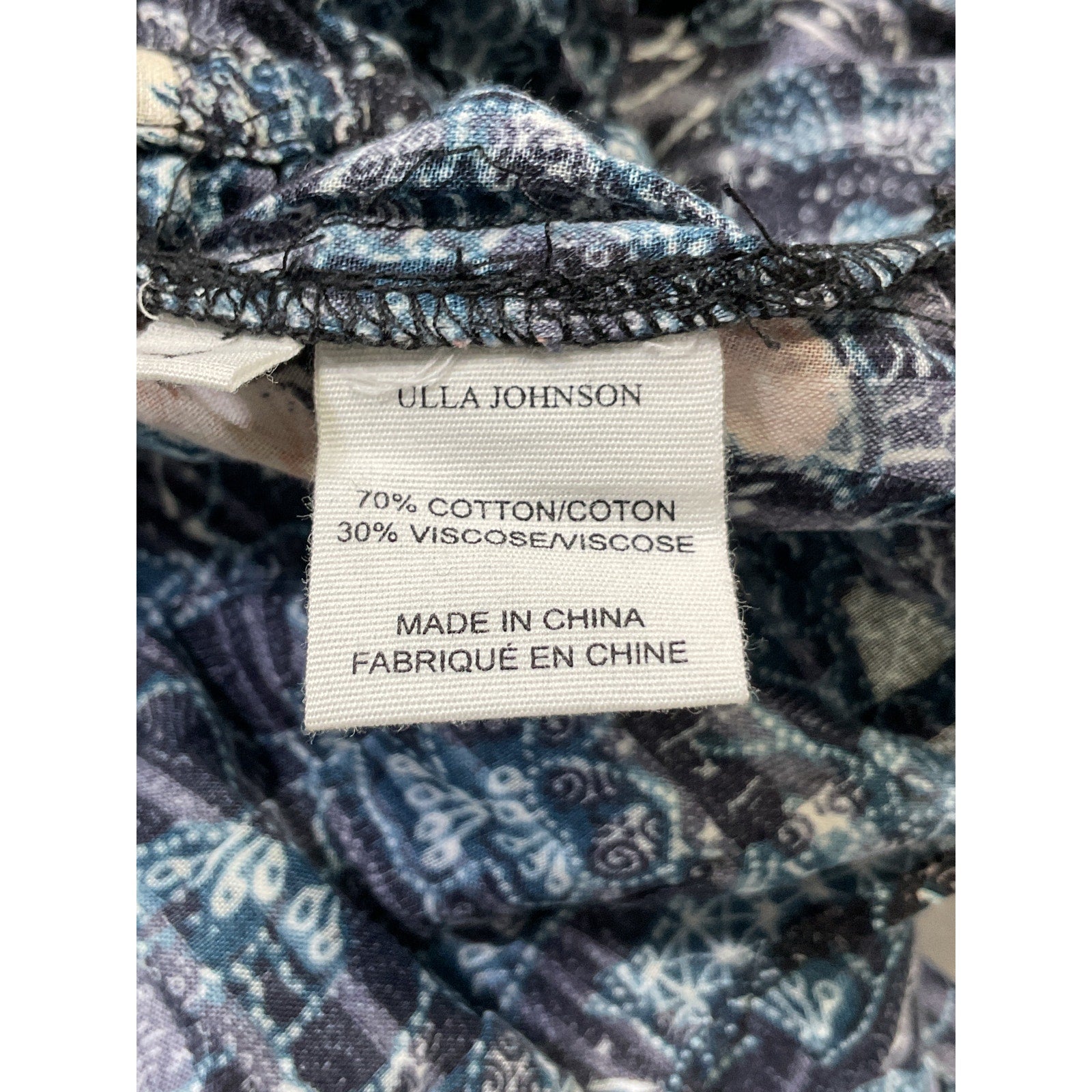 Ulla Johnson 'Asmara' Blue Blouse Size 4