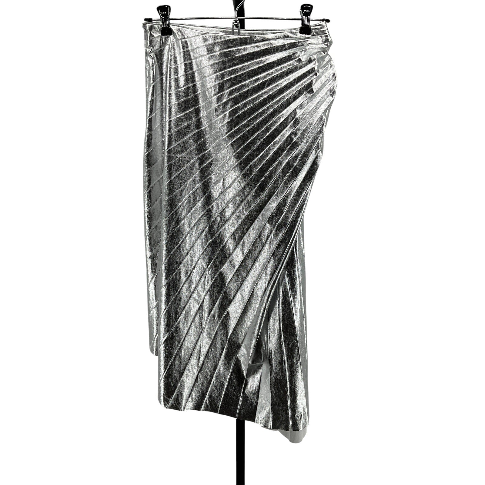 A.L.C. 'Tori' Silver Polyester Skirt Size 2 - NWT