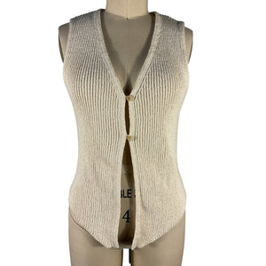 The Elder Statesman Ribbed Yellow Nora Vest Size Small