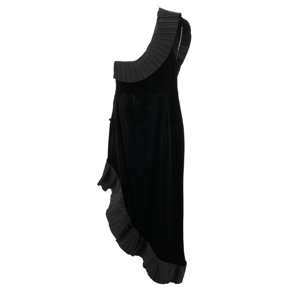 Neiman Marcus Black Polyester One33 Social Excl Plt Taffeta And Velvet Dress Size 4