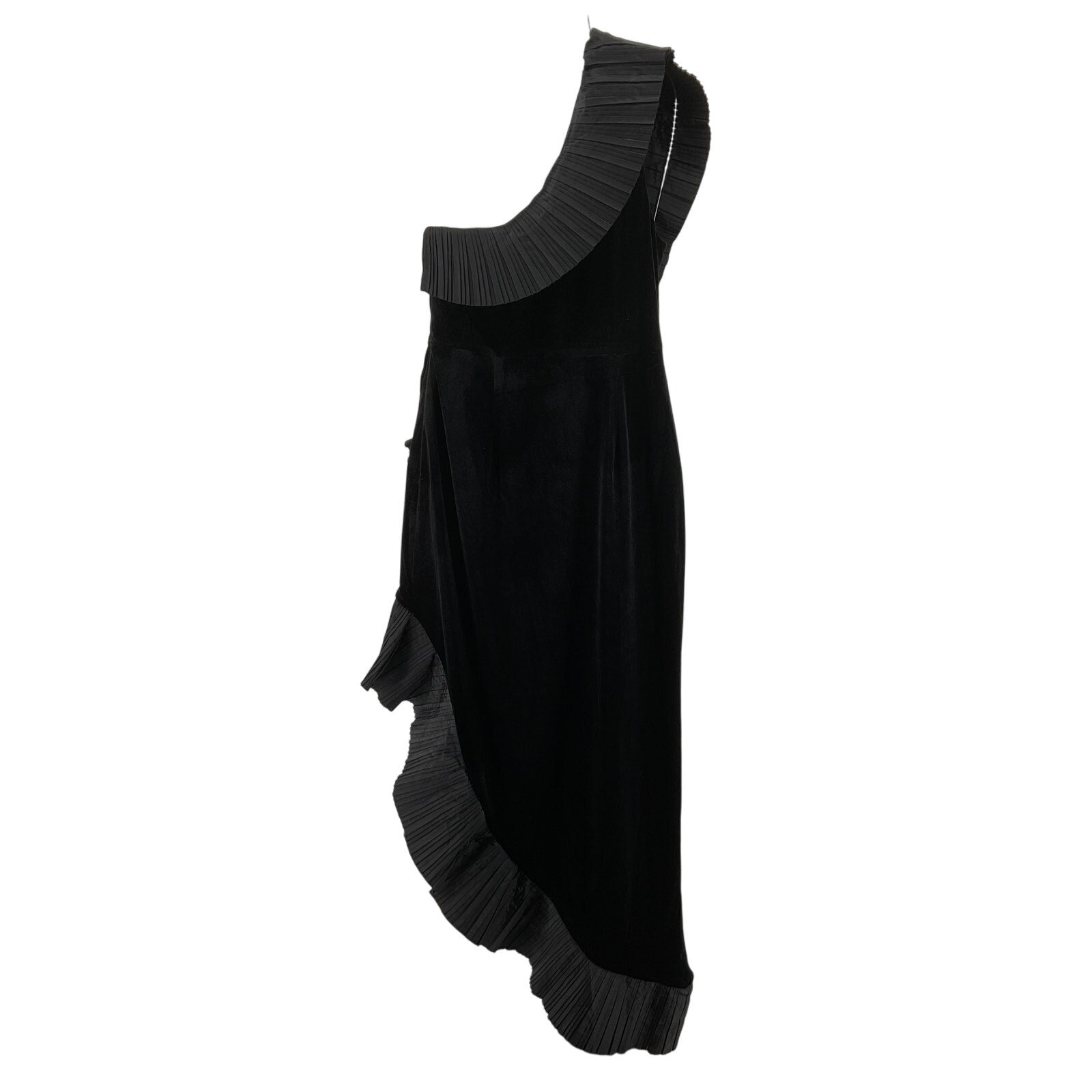 Neiman Marcus Black Polyester One33 Social Excl Plt Taffeta And Velvet Dress Size 4