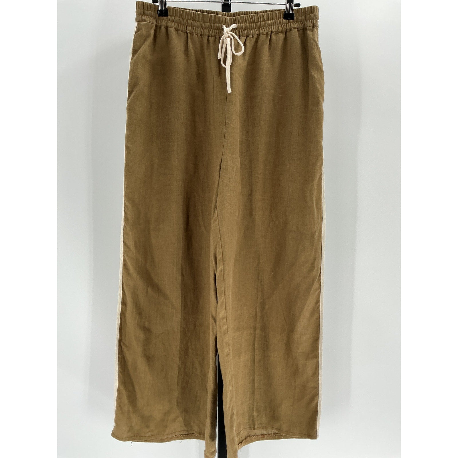 Dissh Tan Linen Pant Size 10