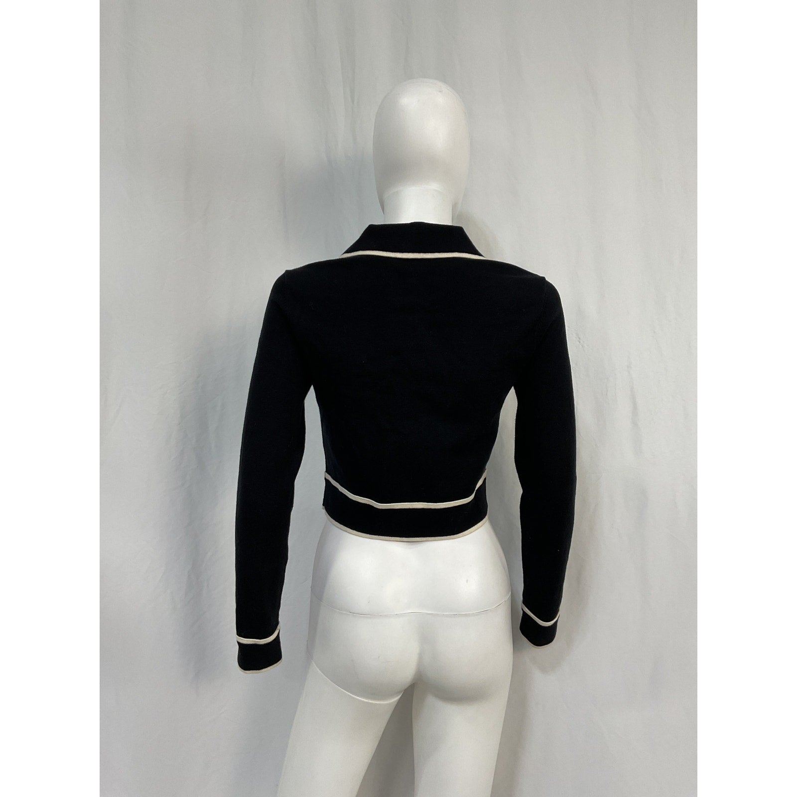 Majorelle 'Varma' Black Cotton Sweater Jacket Size XS