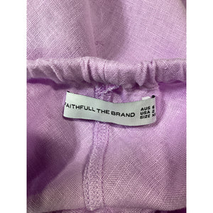 Faithfull The Brand 'Katala' Purple Linen Cargo Skirt Size XS