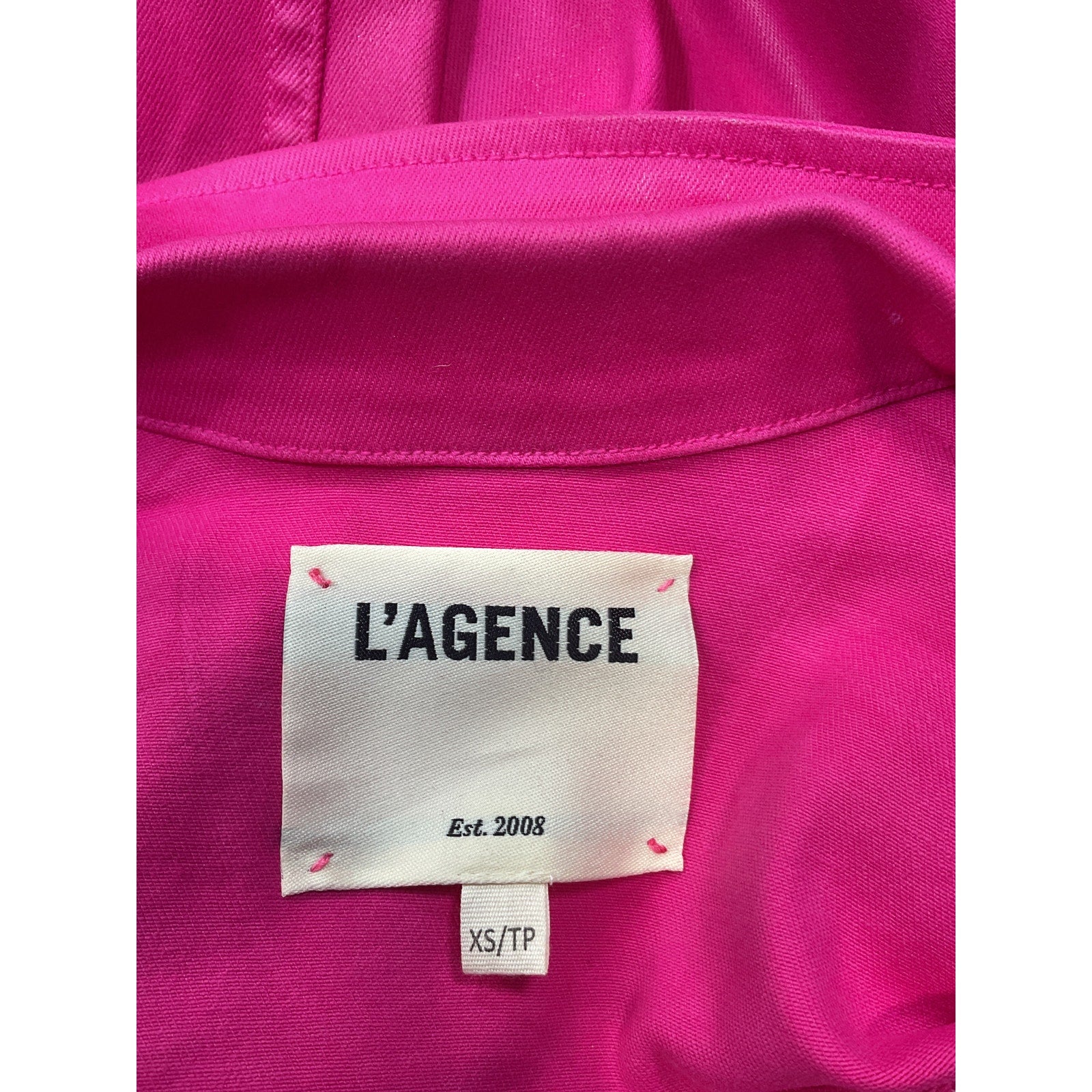 L'Agence 'Janelle' Pink Cotton Coated Jacket Size XS