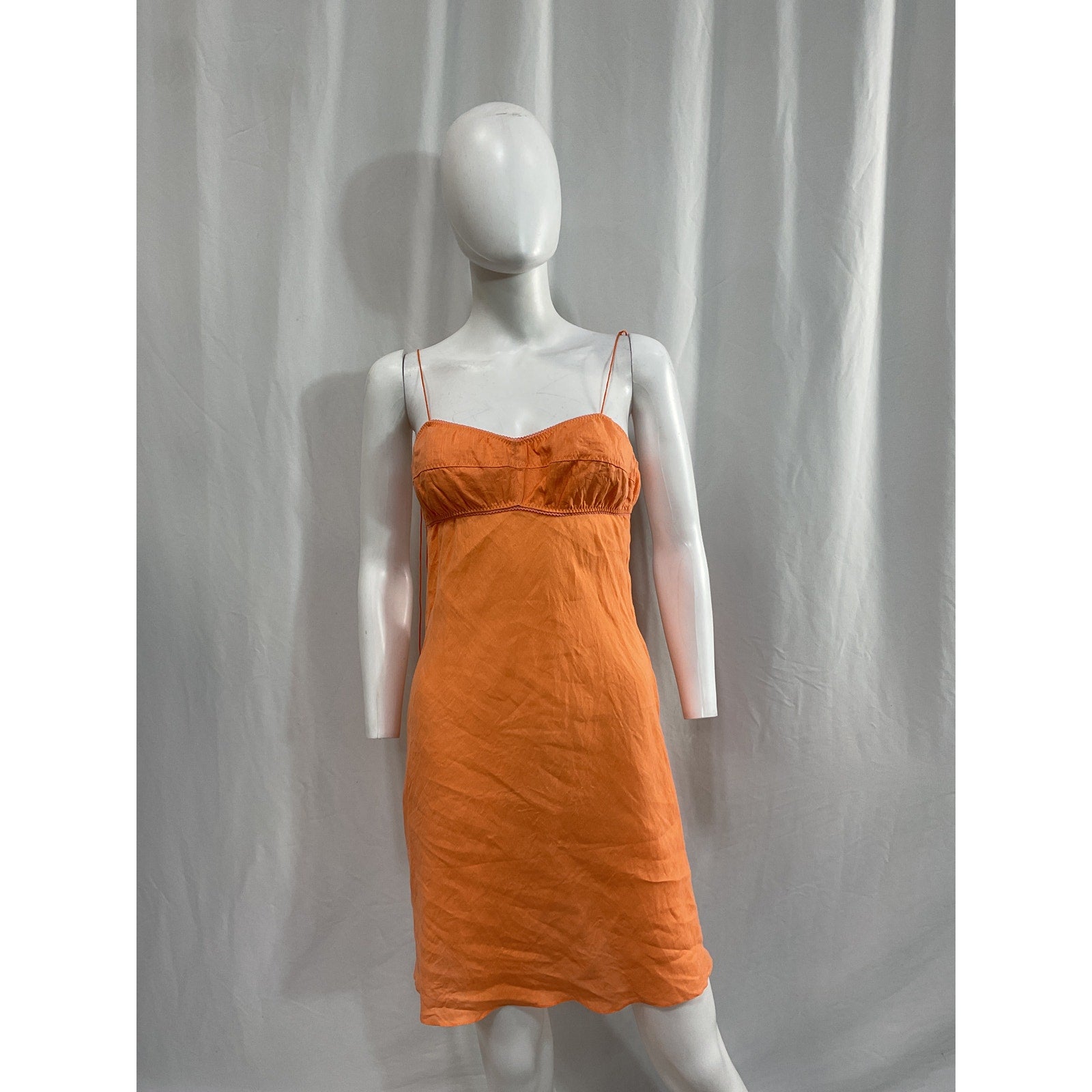 Anna October 'Kamini' Orange Linen Dress Size S