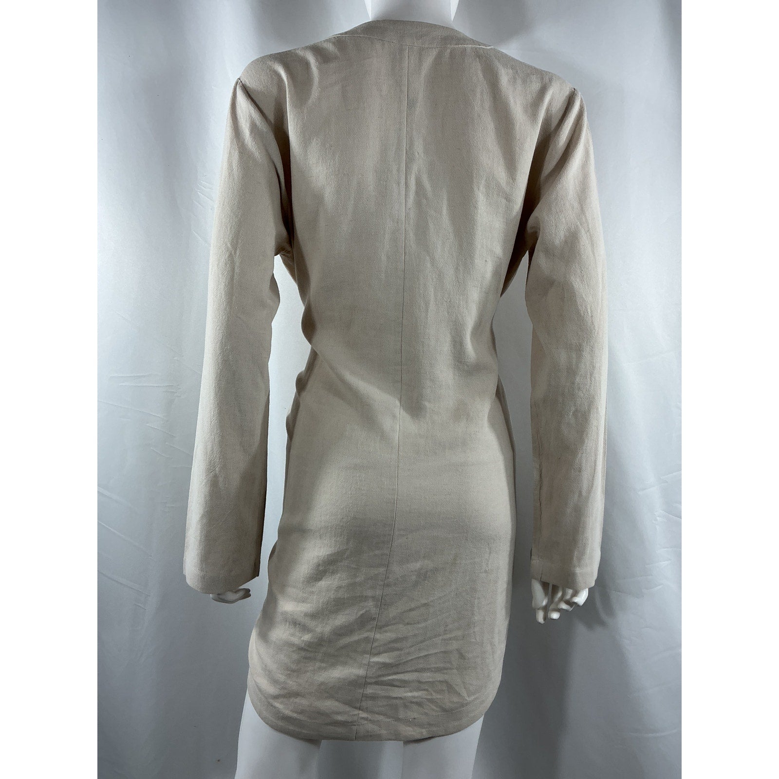 L'Academie 'The Meadow' Ivory Linen Mini Dress Size S