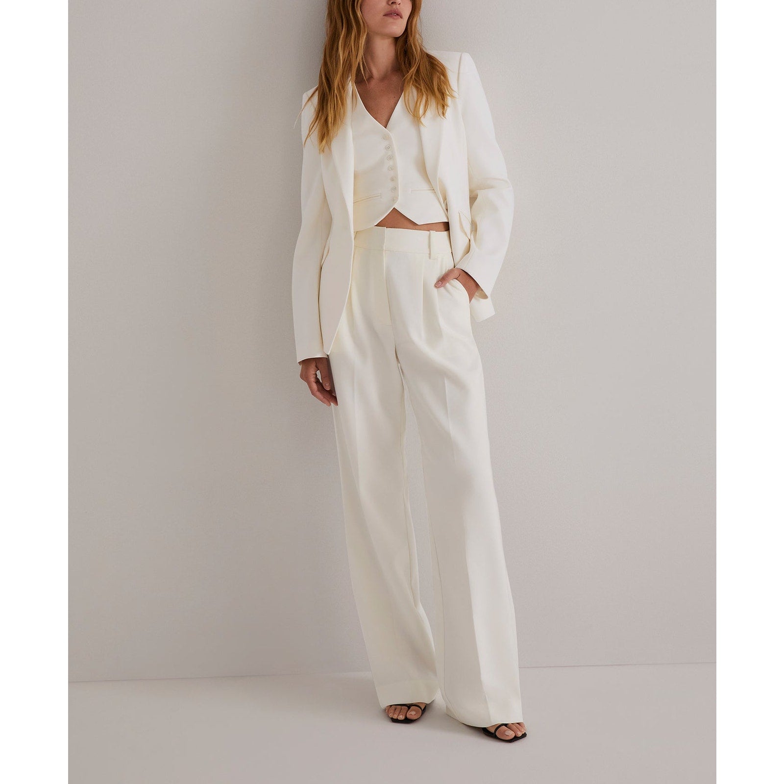 Favorite Daughter 'The Favorite' Ivory Polyester Pant Size 10