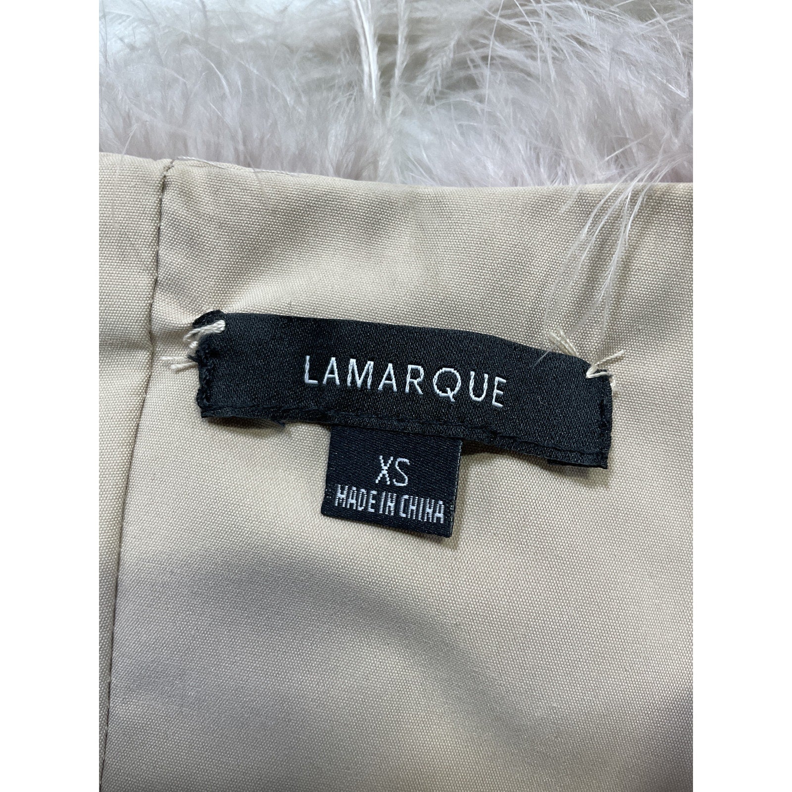 Lamarque 'Zaina' White Feathered Top Size XS