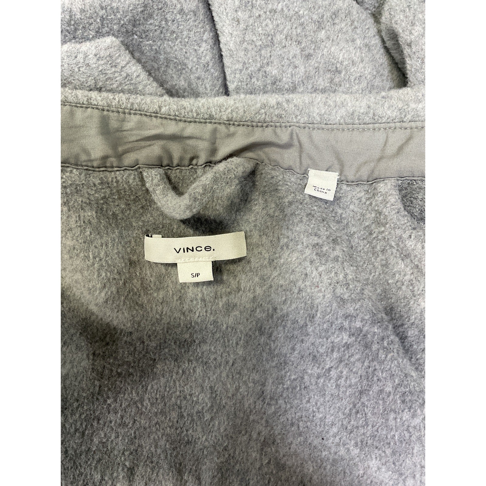 Vince Shirt Grey Fleece Patch Breast Pockets Jacket Size S