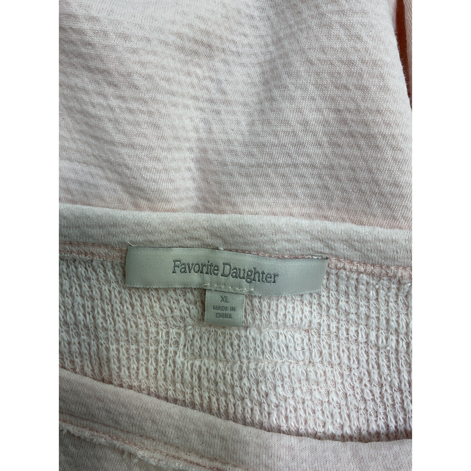 Favorite Daughter Pink Cotton The After Work Crop Tee Size XL