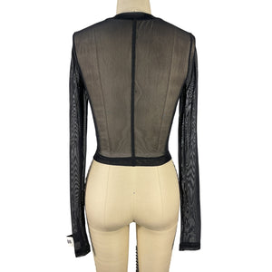 Dolce & Gabbana Sheer Black Long Sleeve Blouse Size 36 IT / US 0