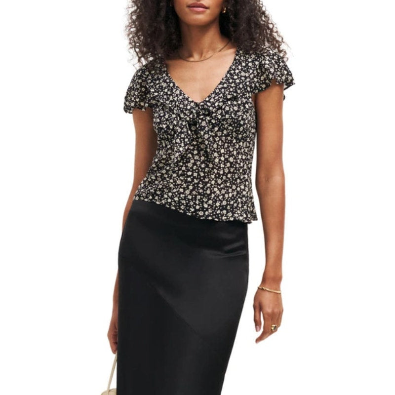 Reformation 'Britta' Black Top Size M