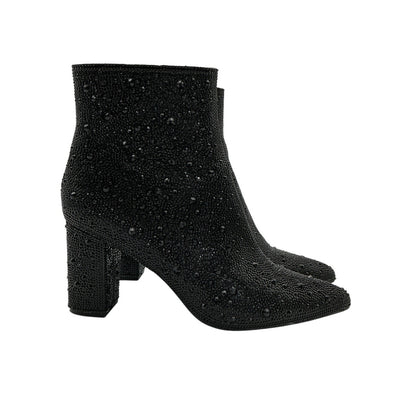 Betsey Johnson Embellished Black Kyla Ankle Boots Size 7 M