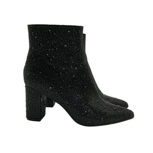 Betsey Johnson Embellished Black Kyla Ankle Boots Size 7 M