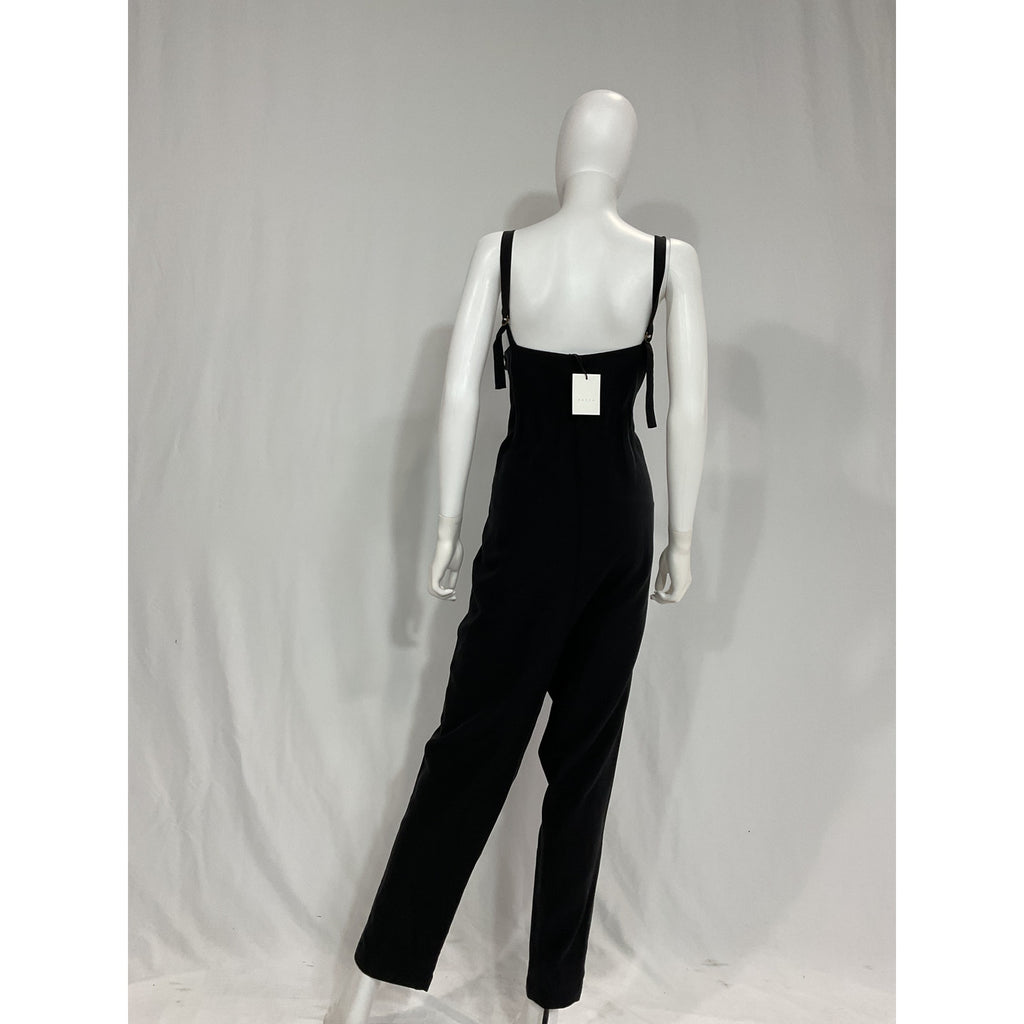 Hatch 'The Georgie' Black Sateen Jumpsuit Size 3 - NWT