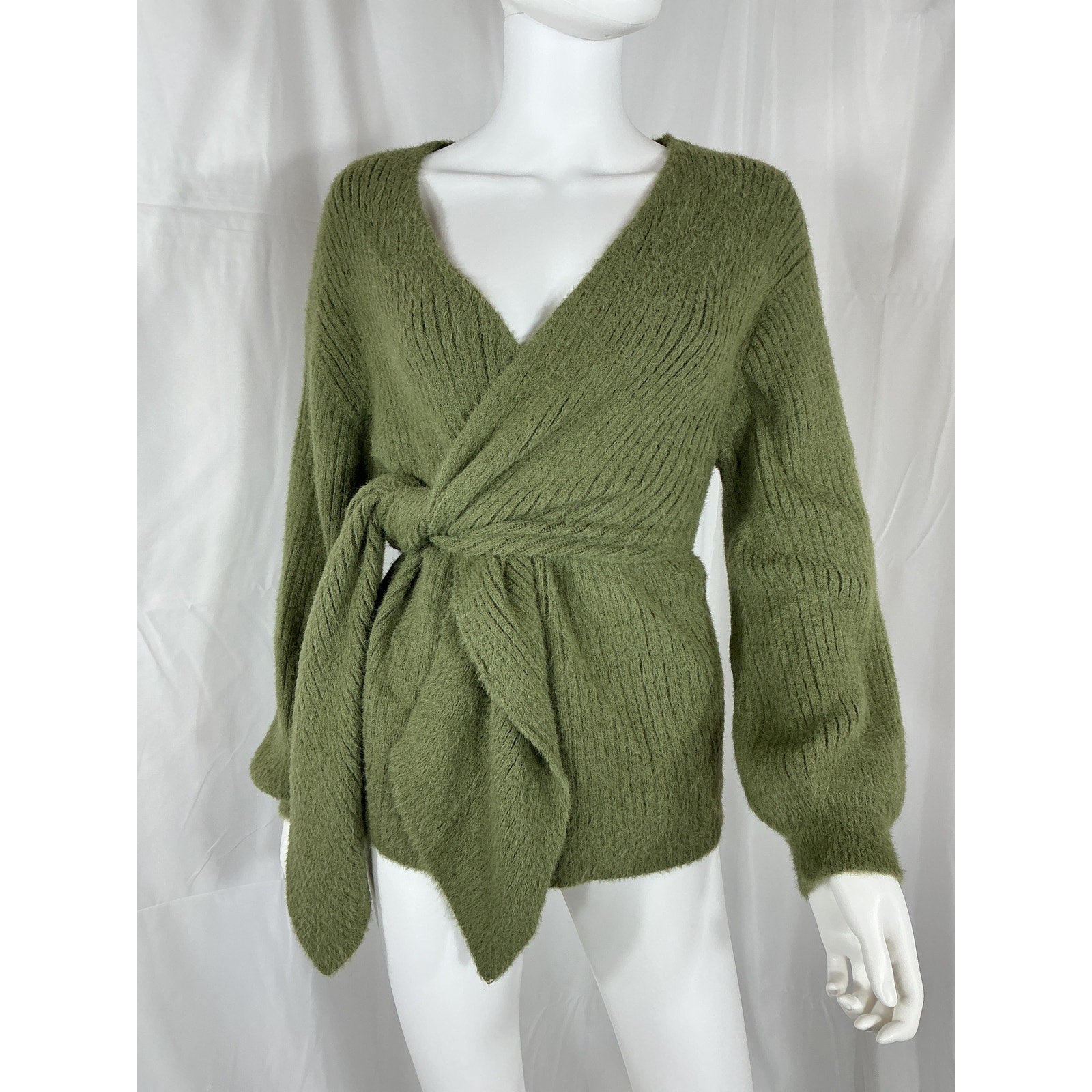 House Of Harlow 1960 x Revolve 'Khalida' Green Wrap Sweater Size XS