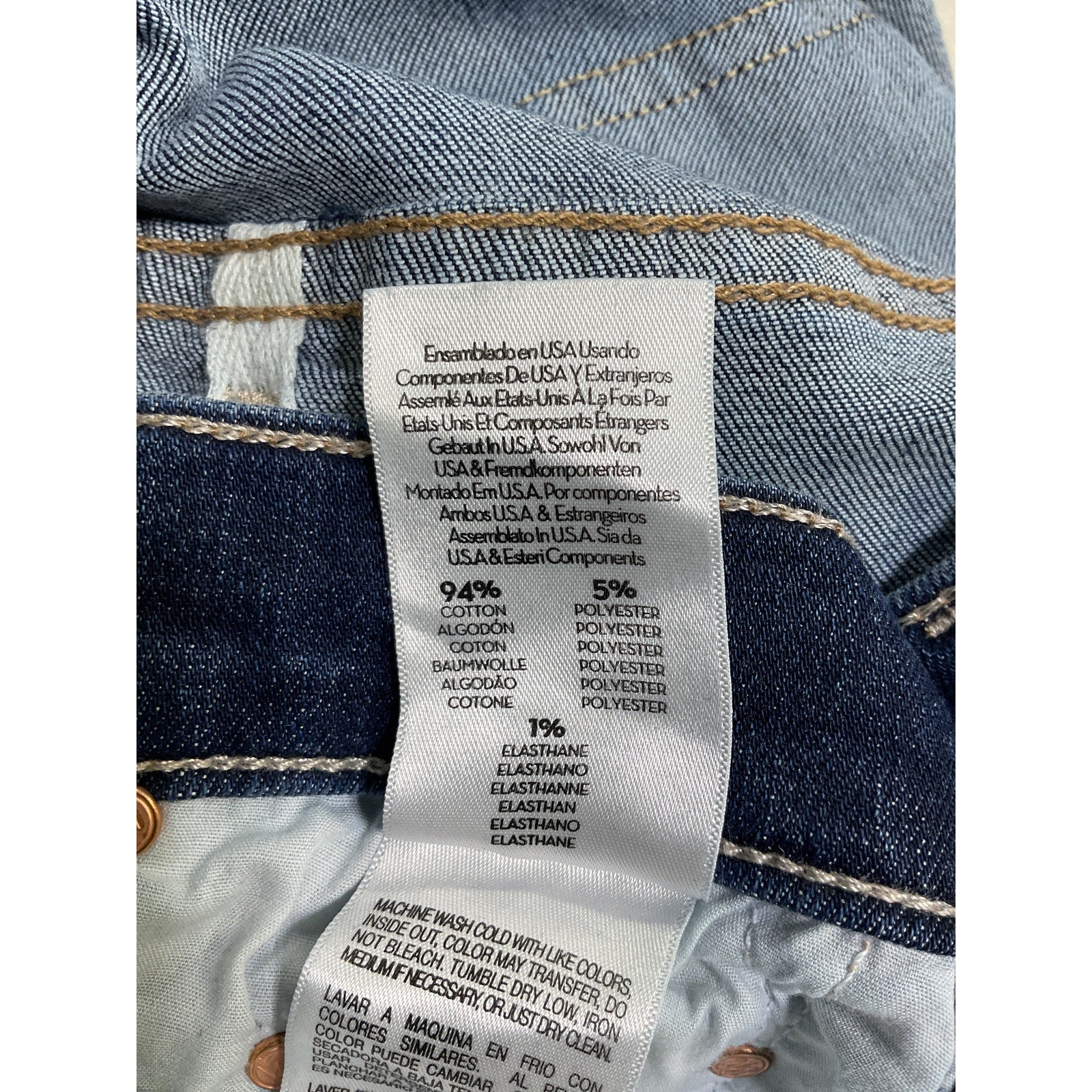 Mother The Insider Crop Blue Cotton Step Fray Jean Size 25