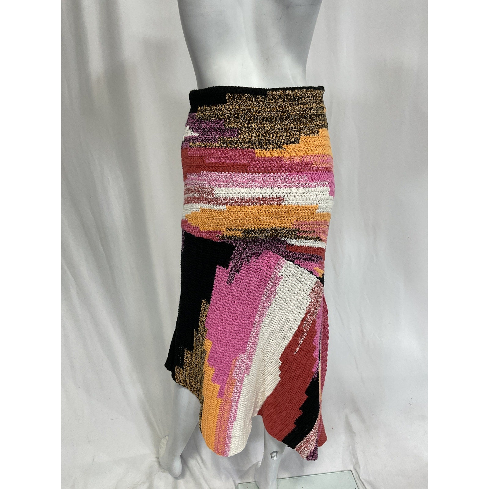 A.L.C. 'Nova' Pink Colorbocked Asymmetric Skirt Size XS