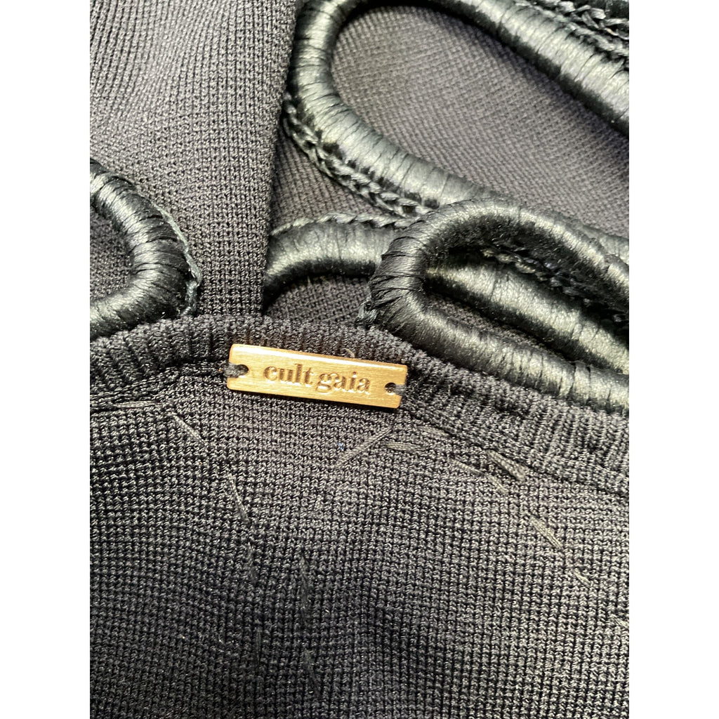 Cult Gaia 'Aimee' Black Viscose Knit Dress Size M