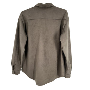 The Frankie Shop Faux Suede Brown Regina Shirt Size XS / S