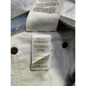 Agolde Metallic Silver 90s Pinch Straight-Leg Denim Jeans Size 31
