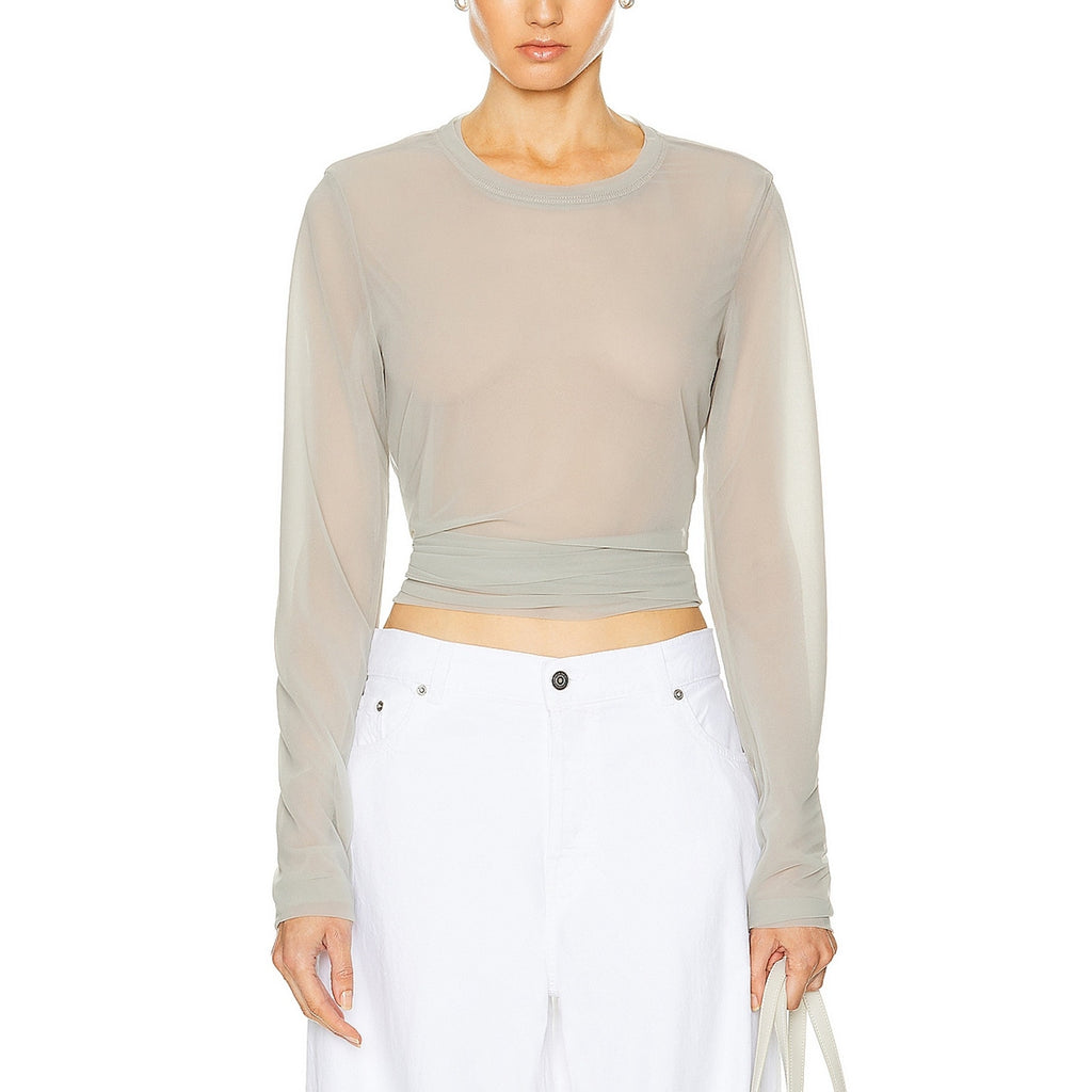 Proenza Schouler 'Dara' Beige Polyester Top Size XS