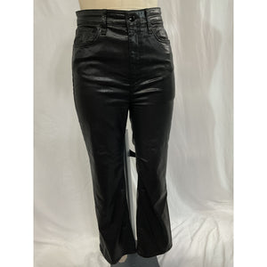 Rag & Bone 'Casey' Black High Rise Ankle Flare Denim Jeans Size 28