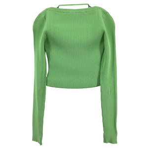 Gauge81 Ribbed Pistachio Yukita Top Sweater Size XS