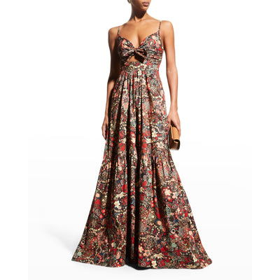 A.L.C. Vibrant Sangria Multi Laura Maxi Dress Size 2