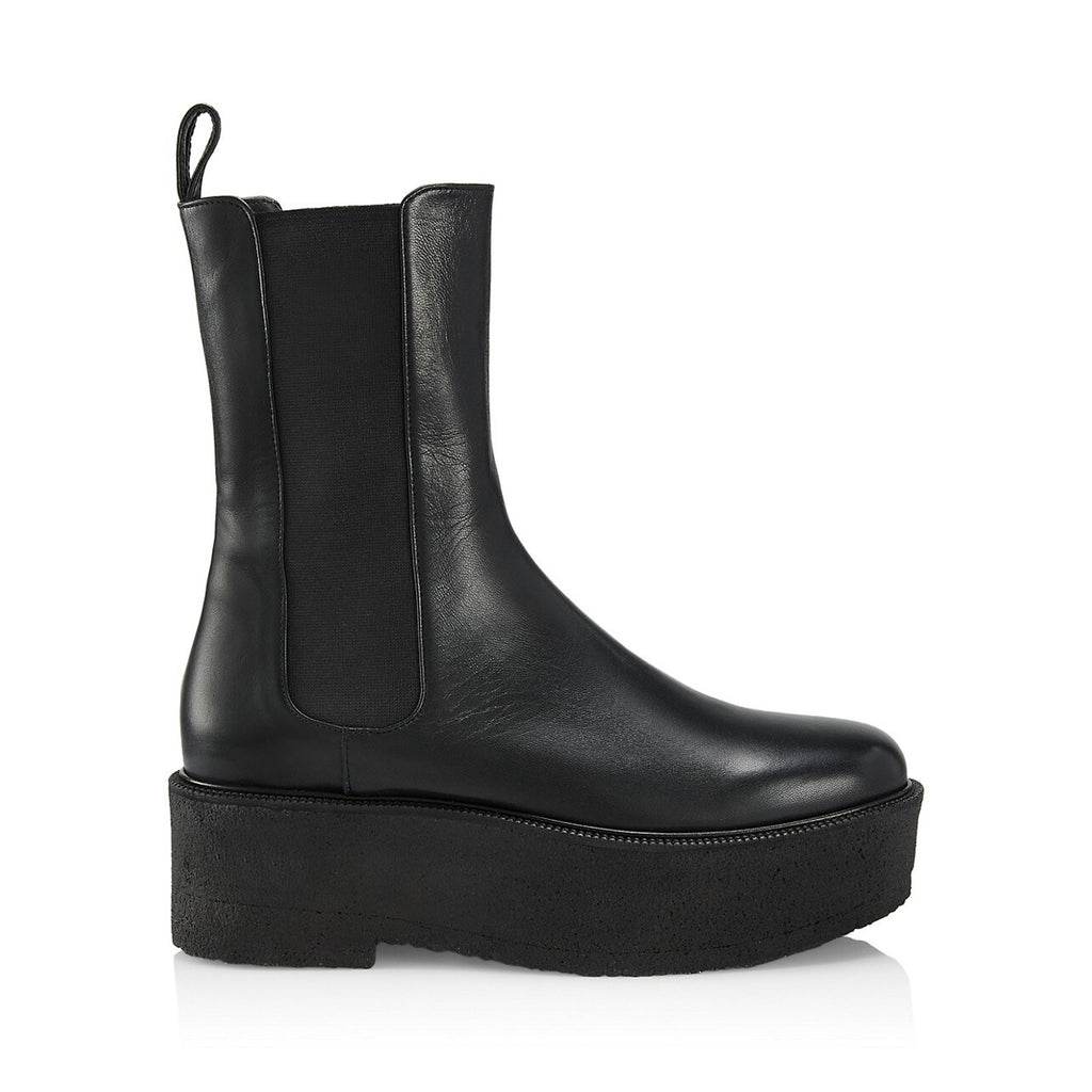 Staud 'Palamino' Black Leather Platform Leather Boots Size 8