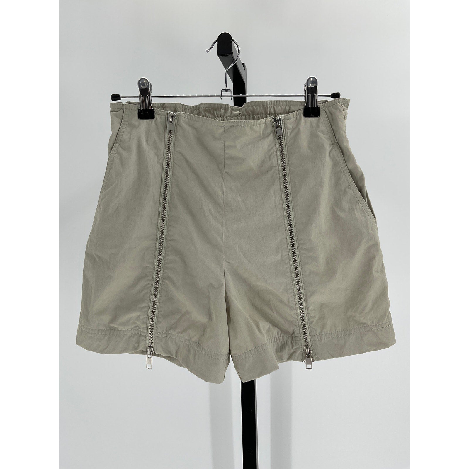 Helmut Lang White Polyester Zip Short Size S