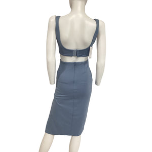 Lovers And Friends Cutout Baby Blue Titus Midi Dress Size XXS NWT