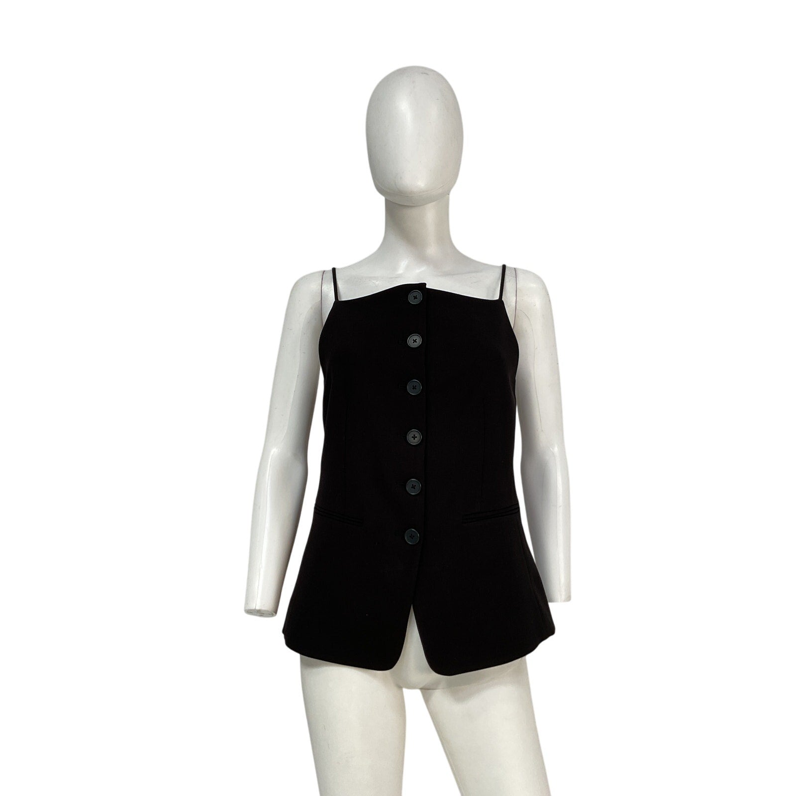 Staud 'Una' Black Polyester Top Size S