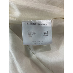 Magda Butrym Draped Cream Tulip Minidress Size FR 38 / US 6