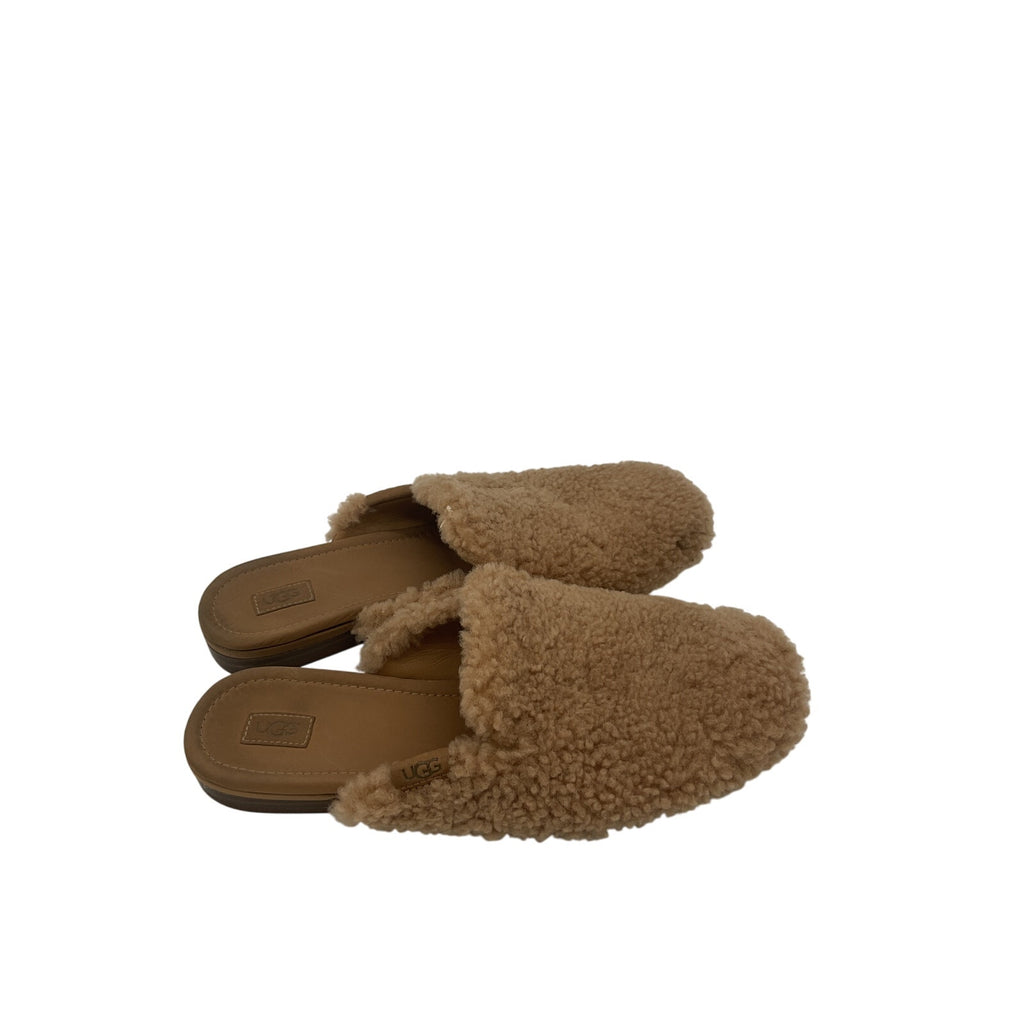 Ugg 'Janaya' Tan Sheepskin Cozy Mule Size 8.5