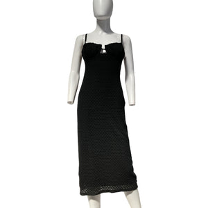 Astr The Label Bustier Black Jaida Midi Dress Size M