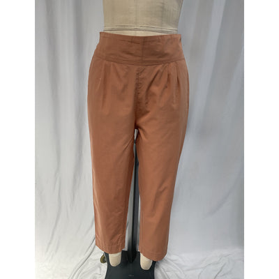 Swf 'Trouser' Tan Cotton Poplin Pants Size M
